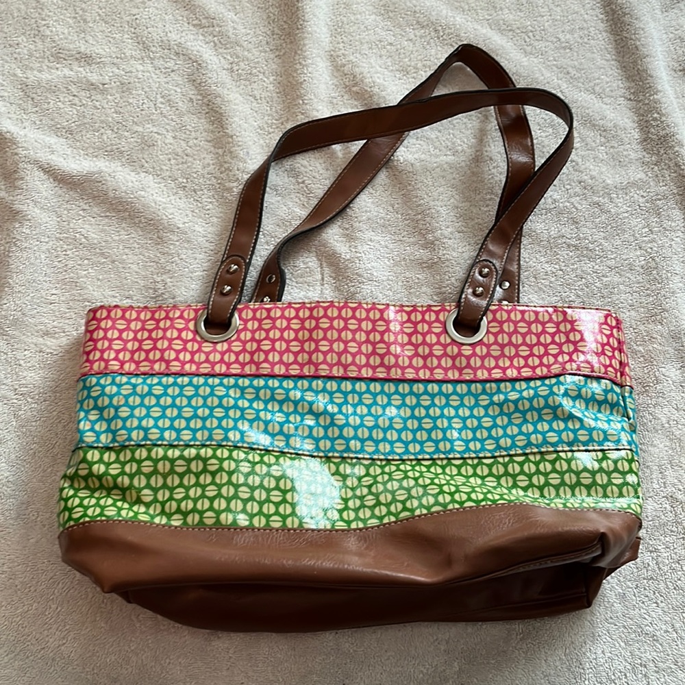 Bright colorful tote bag